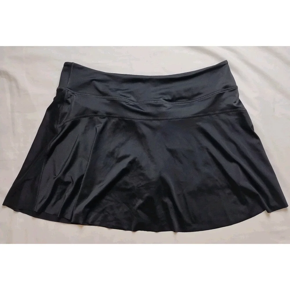 Member's Mark‎ Tennis Skort Women's XXL Black Pleated Skirt Shorts & Pockets NEW